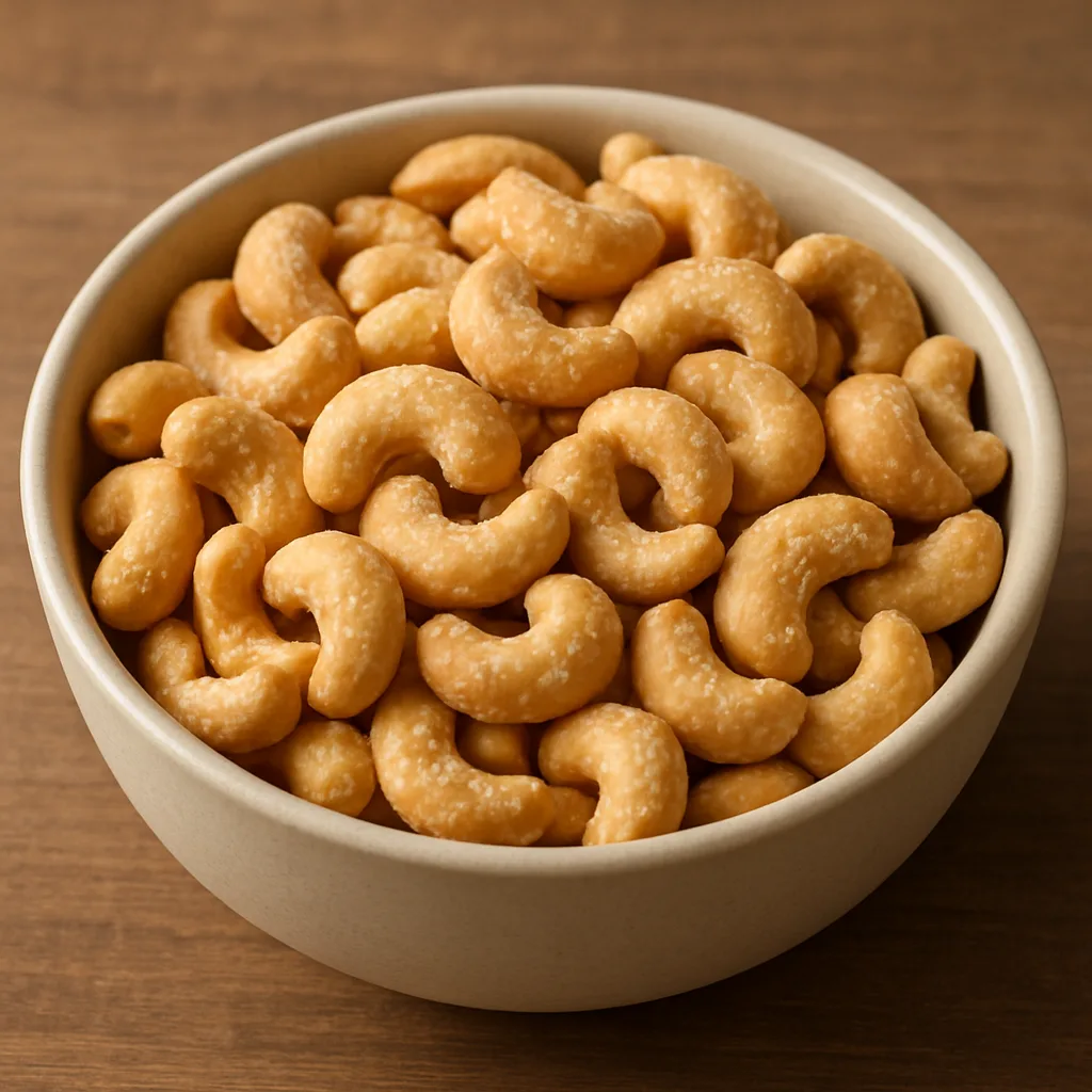 Salted roasted cashews and flavoured almonds for bulk supply